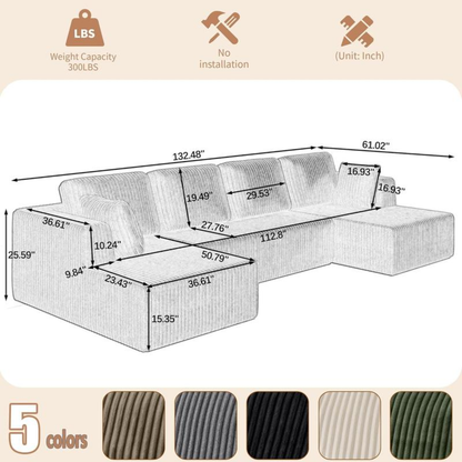 NestForm |  Modular Sofa (Full 3x Pieces Included)